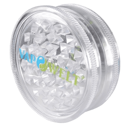 Grinder | Kräutermühle "Vapowelt" 3-teilig (60 mm) Zusammengesetzter Vapowelt Grinder|Kräutermühle bei der man die Kräuter im inneren sehen kann