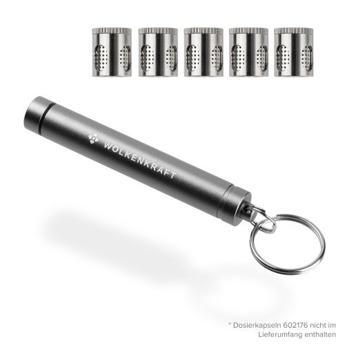 WOLKENKRAFT FX MINI | ÄRiS (ULTRA) Capsule Caddy für 5 Dosierkapseln *Gun Metal* WOLKENKRAFT FX MINI | ÄRiS (ULTRA) Capsule Caddy für 5 Dosierkapseln *Gun Metal*