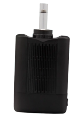 3243-kat Yllvape Angus Enhanced Vaporizer, schwarzes Gerät mit silbernem Mundstück.