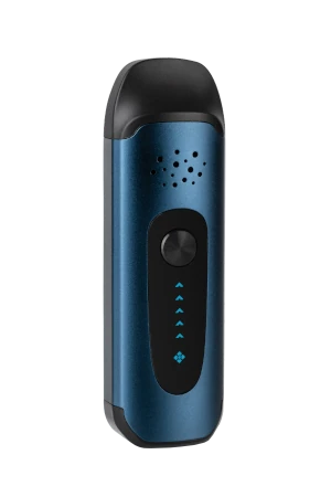 2716-kat WOLKENKRAFT VITA Vaporizer in Nachtblau mit blauen LEDs und USB-C-Anschluss.